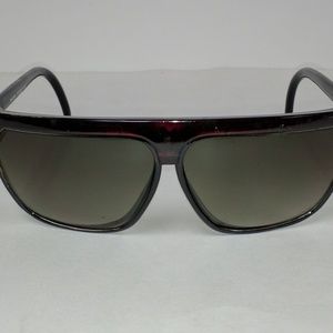 NWT True Vintage 90's Acetate Lady High Fashion Sunglasses (Black/C.Burgundy)